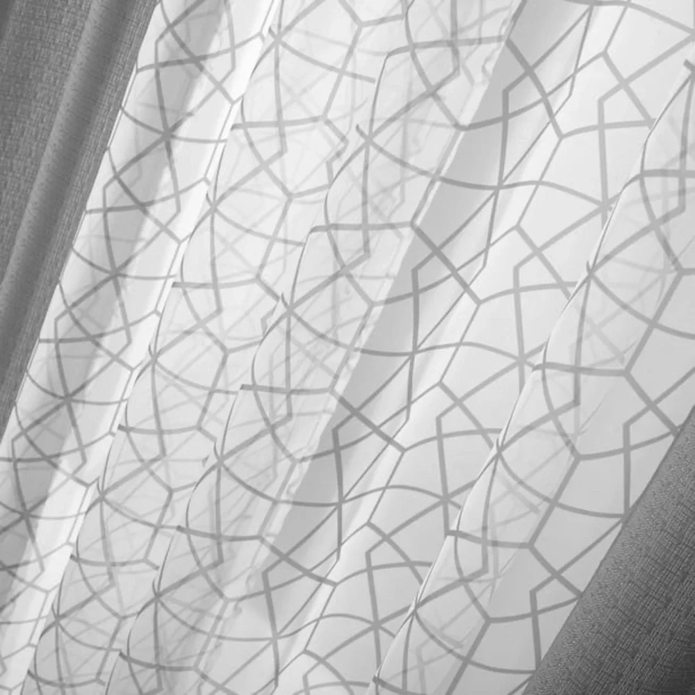Mainstays Grey Shimmer Rod Pocket Curtains (Set of 8)